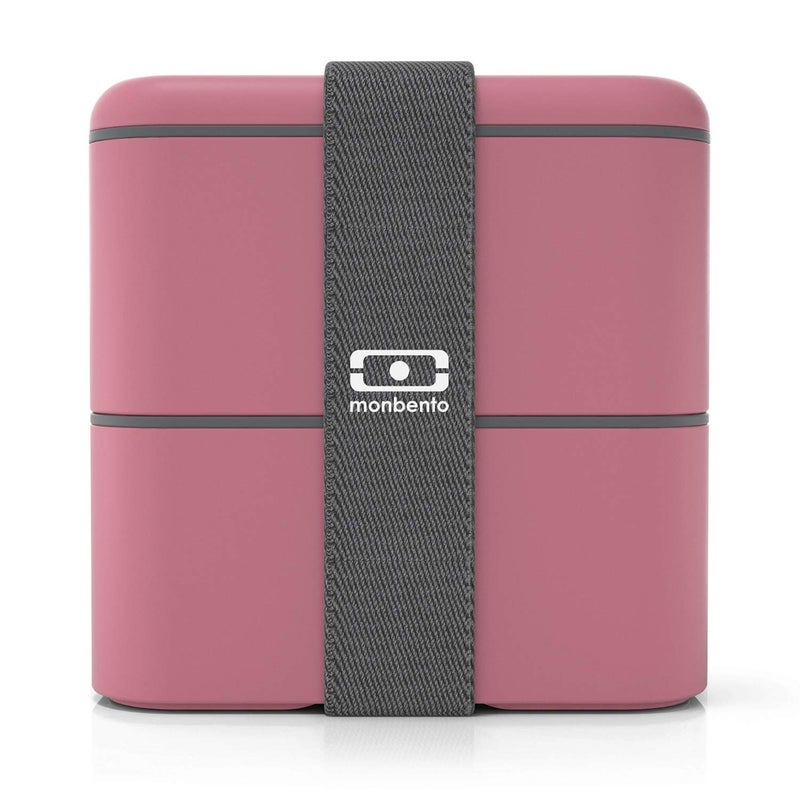monbento - Large Bento Box MB Square Blush with Compartments - Leakproof Lunch Box for Work or Meal Prep - BPA Free - Food Grade Safe - Pink - Image 2